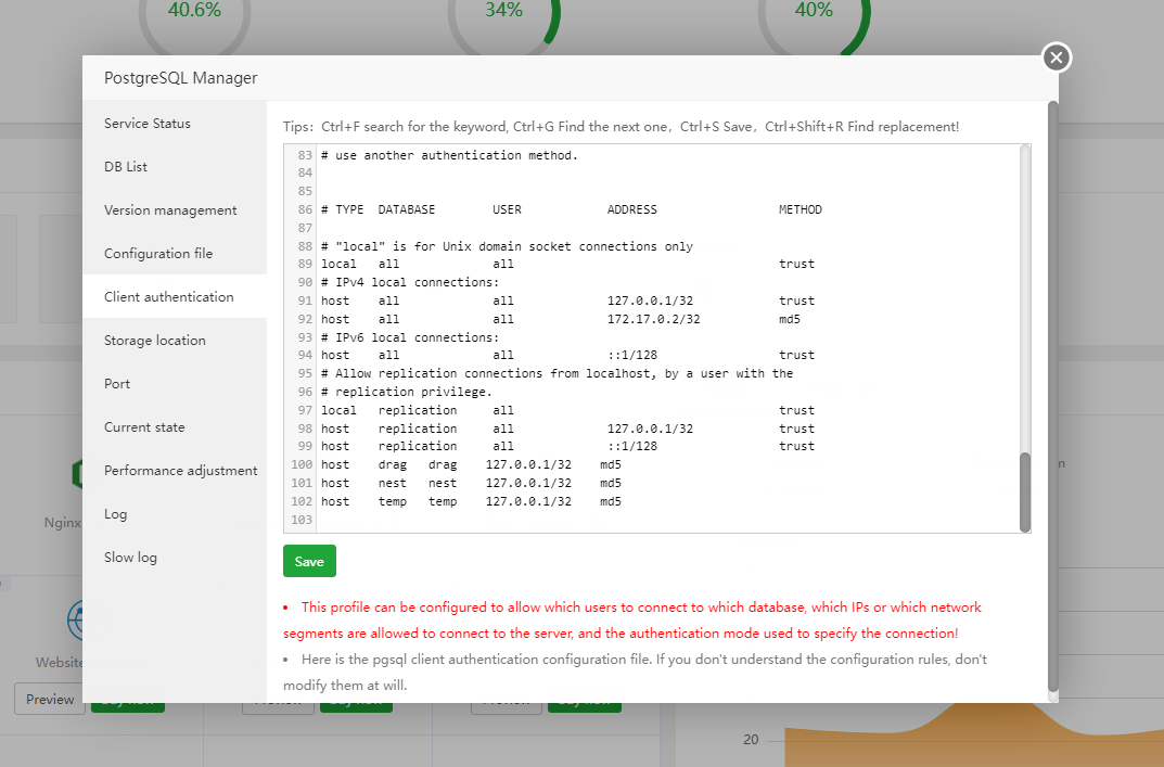 PostgreSQL Configuration